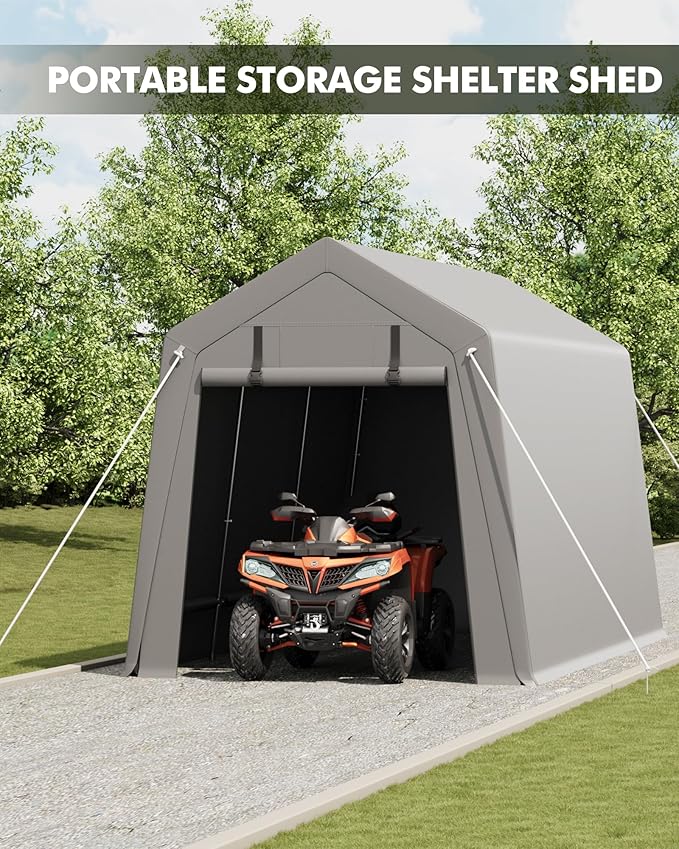 10 x 15 ft Carport Storage Shed, Portable Garage - Image 2