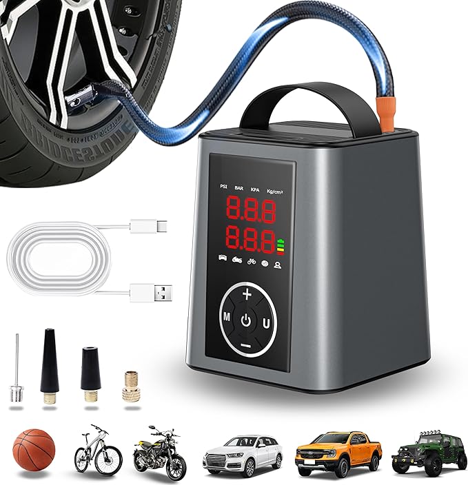 Amooca Tire Inflator Smart Fast Auto Tire Inflation 150 PSI 20000mAh Cordless by Amooca
