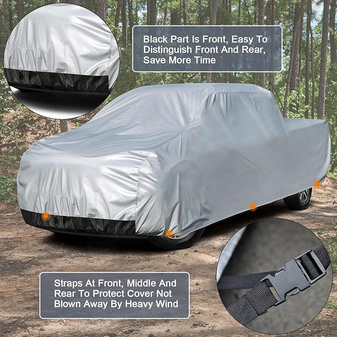 Kayme Full Size Truck Cover Waterproof All Weather, Heavy Duty Outdoor Large - Image 3