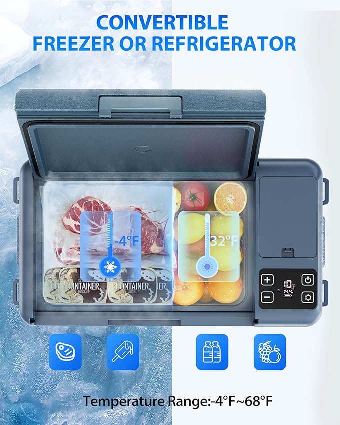 Aeitto 12 Volt Car Refrigerator 30Quart Car Fridge Freezer Electric Cooler - Image 2