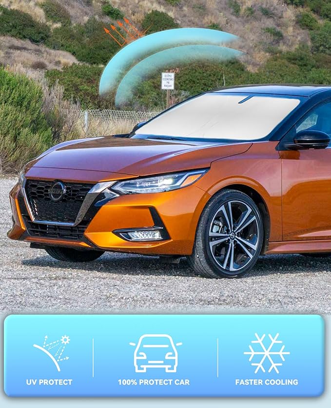 Sun Shade for Sentra Sedan Windshield Sunshades for 2020 2021 2022 2023 2024 - Image 5