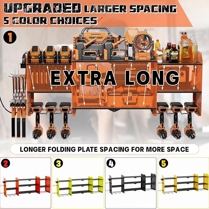 45" Large Power Tool Organizer Wall Mount - Image 7