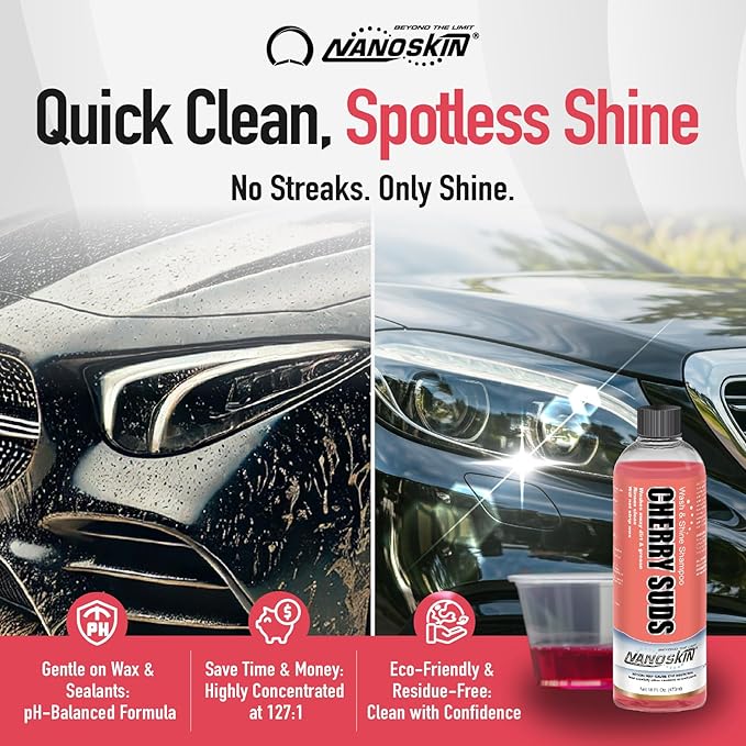 Nanoskin CHERRY SUDS Foaming Car Wash Shampoo 55 Gallons- Works - Image 5