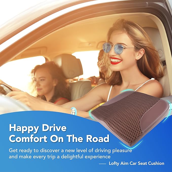 Car Seat Cushion, Comfortable Memory Foam Seat Pillow - Image 2