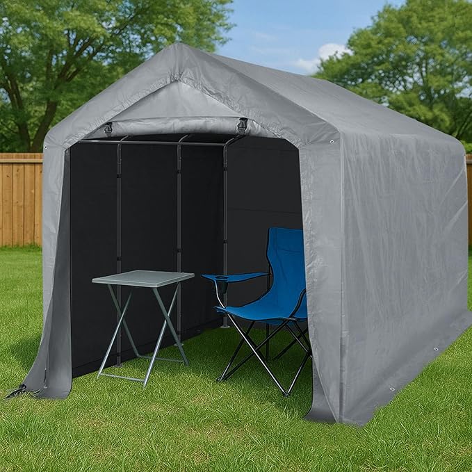 Outvita Outdoor Portable Storage Shed Tent, 8x12 ft Waterproof Carport - Image 8