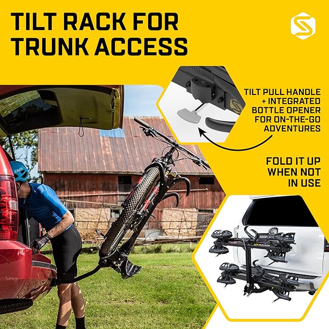 Saris SuperClamp G3 4-Bike Hitch Rack – Lightweight Platform Bike Carrier - Image 4