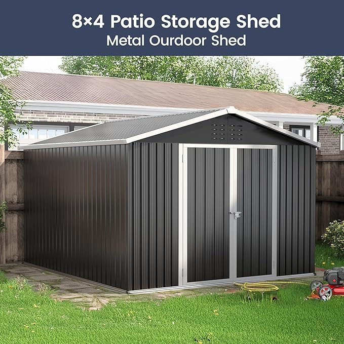 UDPATIO Outdoor Storage Shed 10x12 FT, Outside Sheds & Outdoor Storage Metal - Image 2