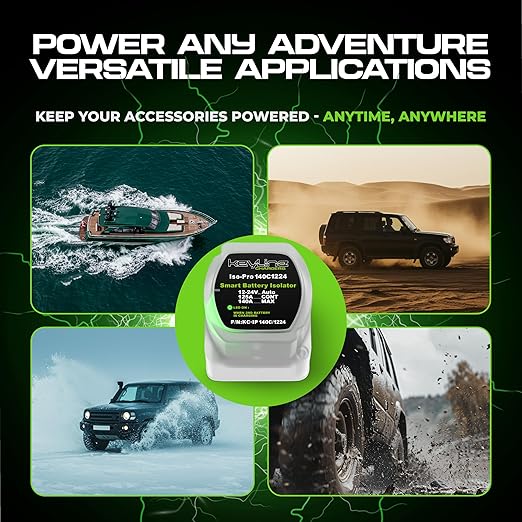 Dual Battery Isolator Kit 12V - 140 Amp Multi-voltage 12v or 24v Kit - Image 6