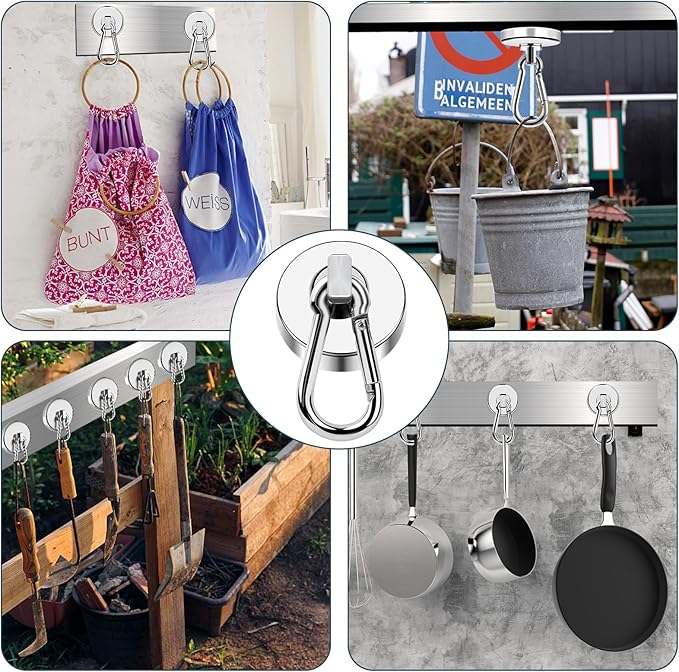 MIKEDE Strong Magnetic Hooks Heavy Duty, 200LBS+ Swivel Neodymium Magnets - Image 7
