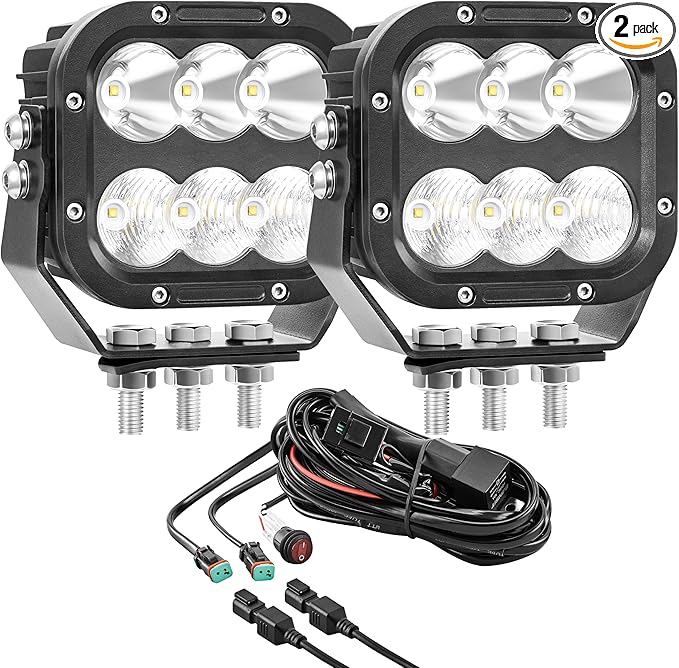 LED Light Pods, Offroad Driving Lights 5 Inch 120W 10000lm Off Road LED Work by SanYoung-AutomotiveLights