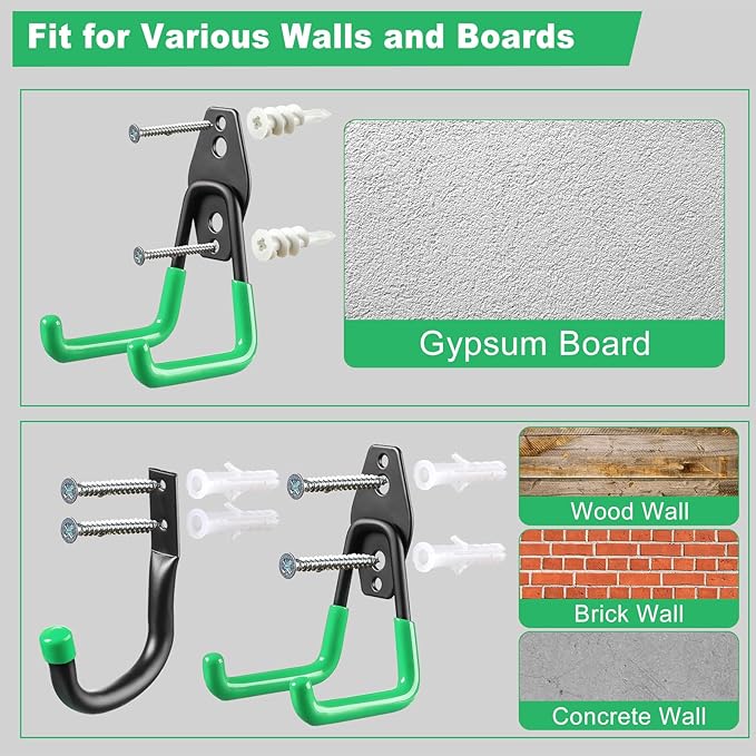 LANDNEOO Garage Hooks, Heavy Wall Mount Duty Hooks - Image 5