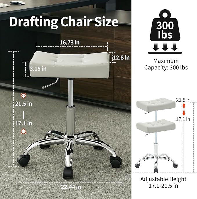 Adjustable Drafting Stools 17-21 inch Office Stool - Image 2
