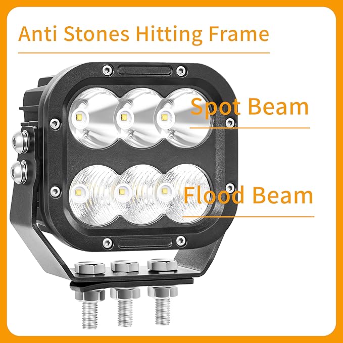 LED Light Pods, Offroad Driving Lights 5 Inch 120W 10000lm Off Road LED Work - Image 2