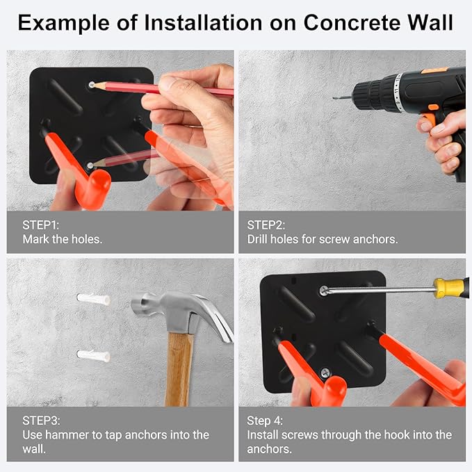 Steel Garage Storage Hooks Wall Tool Organizer, 12.4 Inch Garage Hook Heavy - Image 5