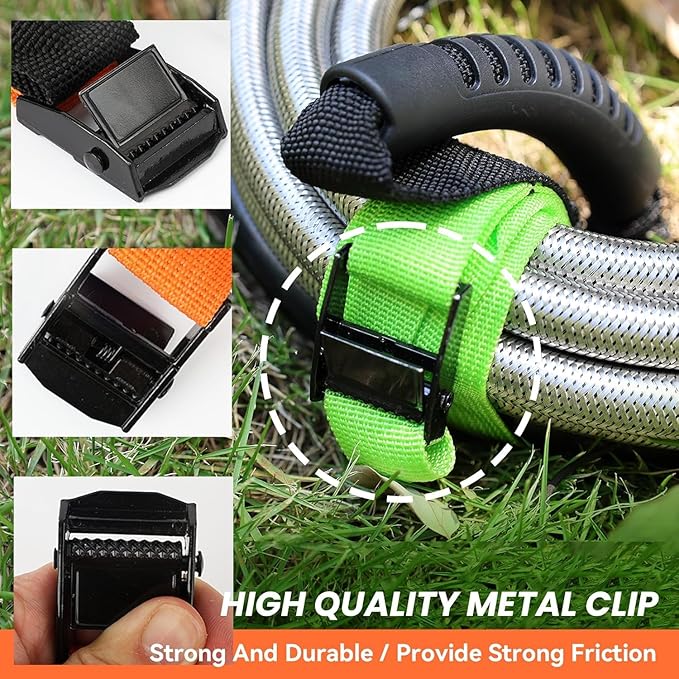 Heavy Duty Storage Straps with Handle and Easy Adjustable Steel Black Lock - Image 4