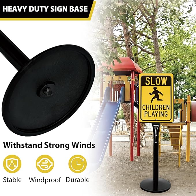 Parking Sign Stand with Base - Image 2