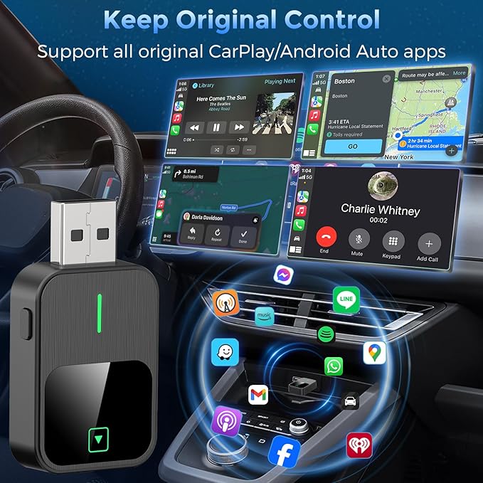 2-in-1 Wireless CarPlay & Android Auto Adapter - Image 6