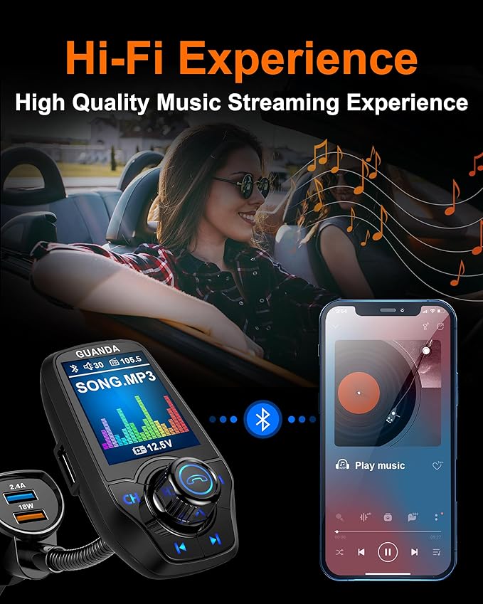 Upgraded Bluetooth FM Transmitter - Image 2