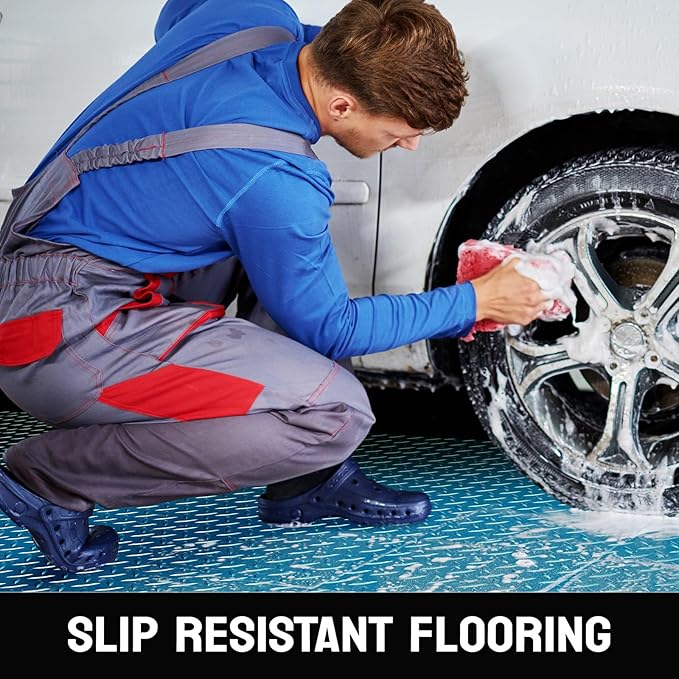 TUFFIOM 7.5 x 20 FT Garage Floor Mat, Thickened Diamond Plate PVC Garage Mats - Image 5