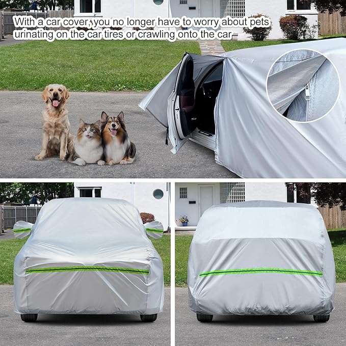 TUCAREST 6-Layers Full Car Cover Waterproof All Weather Truck Covers, - Image 5