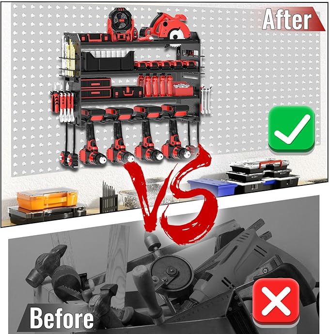 Power Tool Organizer Wall Mount, Metal Power Tool Storage Rack - Image 4