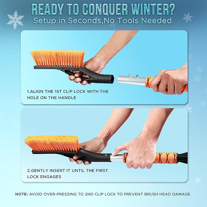EcoNour 27" Car Snow Brush and Ice Scrapers - Image 6