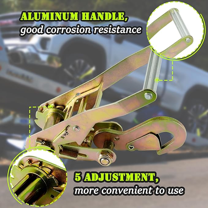 4 Pack Car Tie Down Straps for Trailers - Image 3