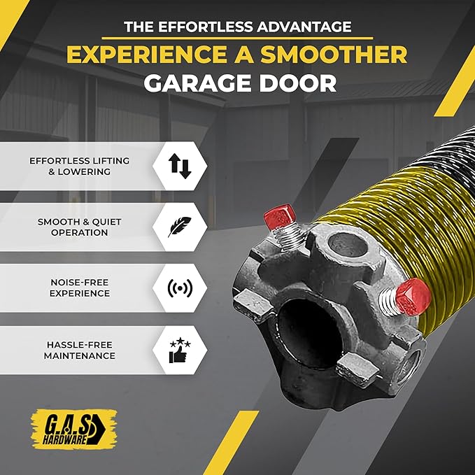 Garage Door Torsion Spring 250x1.75x39 Includes 1” Steel Bearing, Non-Slip - Image 5