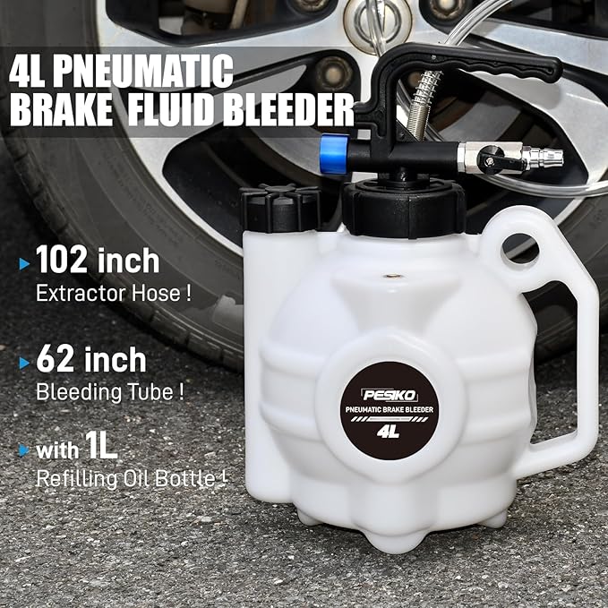 4L Vacuum Brake Bleeder Kit, One Person Pneumatic Brake Bleeding Fluid - Image 2