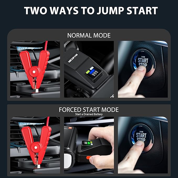 Car Jump Starter 3000A, NEXPOW 12V Battery Jumper Start Pack Kit - Image 6