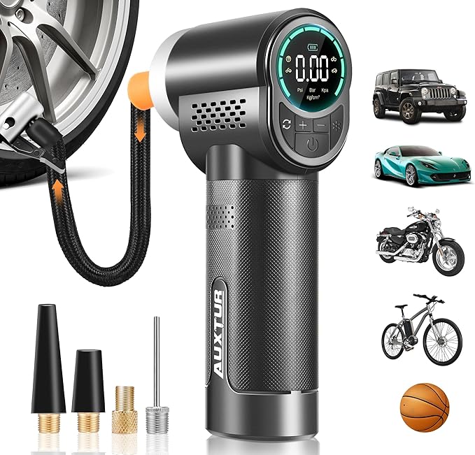 Vehicle Tire Inflator Portable Air Compressor & Inflator, TYPE-C 6000mAH Car by NEWHOUSEHOLDTOOLECOLOGY