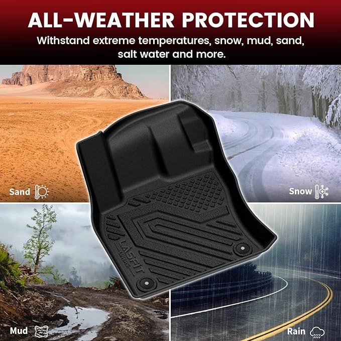 LASFIT Floor Mats & Cargo Mats for Volkswagen Taos 2022-2025, All Weather TPE - Image 5