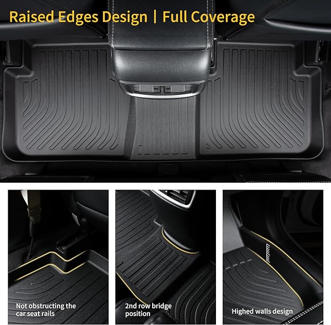 GINOWY-Floor Mats for Acura TLX 2021-2024 2025 All Weather Car Floor Mats TLX - Image 4