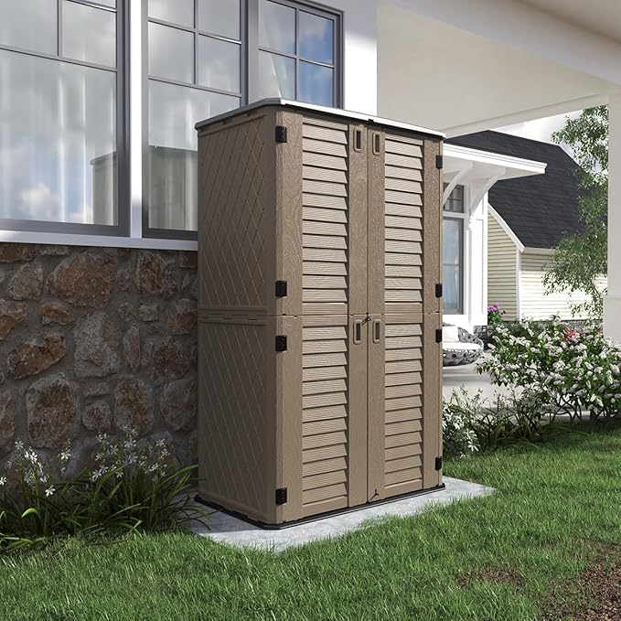 KINYING Sheds & Outdoor Storage, 66 cu.ft Vertical Outdoor Storage Cabinet - Image 7