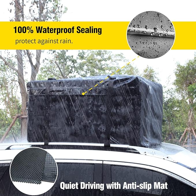 Leader Accessories Roof Rack Cargo Basket Set, Cargo Carrier Bag 15 Cubic Feet - Image 6