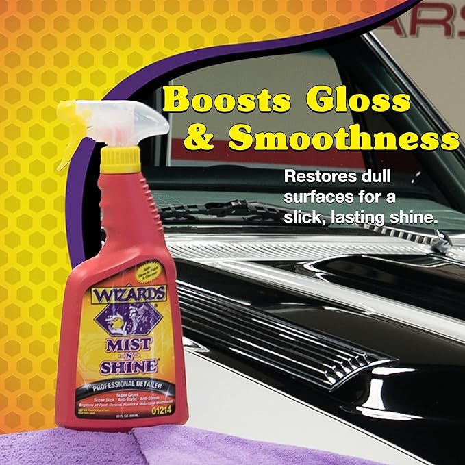 Wizards Mist-N-Shine Detail Spray - 22 Oz - Multi-Purpose High Gloss Finish - Image 5