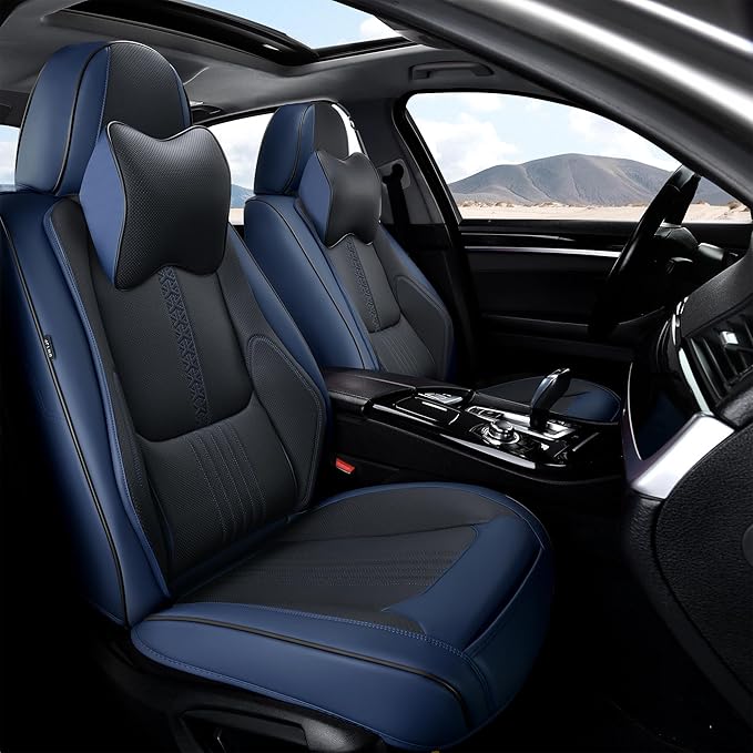 Front Seat Covers, 2 Pieces Universal Seat Covers by BWTJF