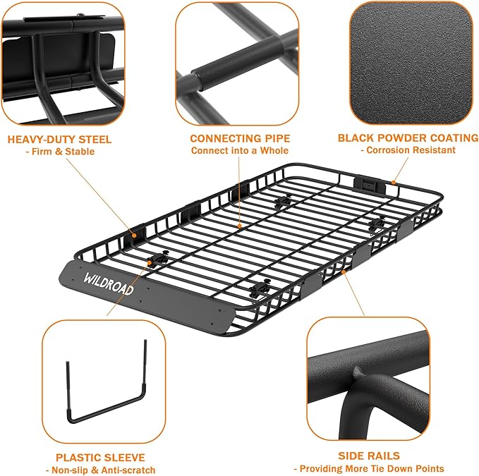WILDROAD Car Roof Cargo Carrier Combo - Image 3