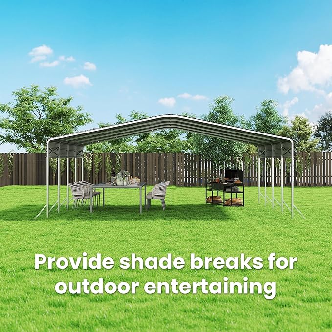 Heavy Duty Metal Carport – Sturdy Structure, All-Weather Protection, Easy - Image 7