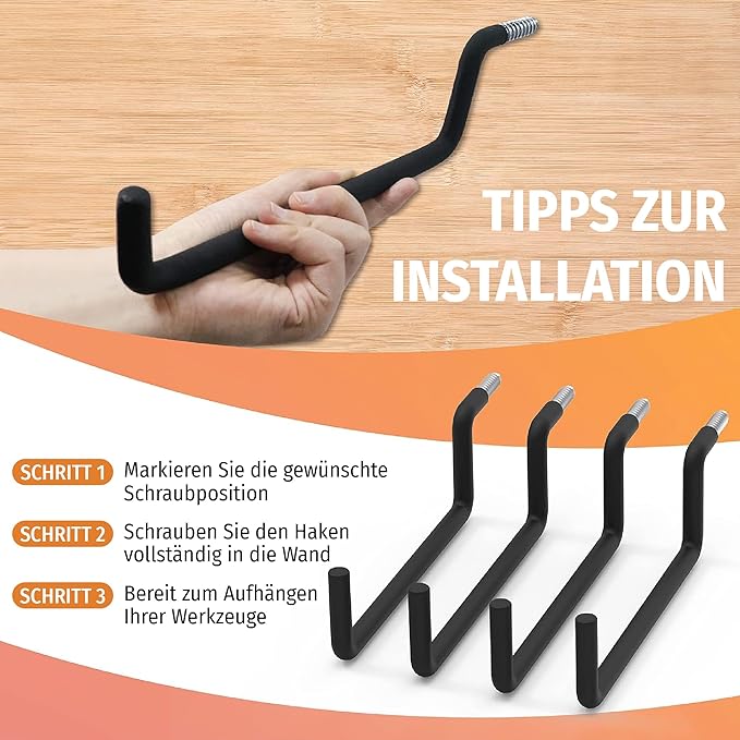HUHOLE Ladder Hooks 4 Pack Wall Hangers - Image 4