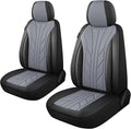 CAROMOP Luxury Faux Leather&Fabric Car Seat Covers 2 Front Seats by CAROMOP