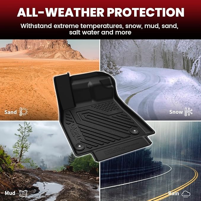 LASFIT Floor Mats & Cargo Mat for Audi Q5/SQ5 2018-2025, TPE All Weather - Image 7
