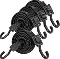Bungee Cords with Hooks Heavy Duty, Flat Adjustable Bungee Cords with Hooks 40 by Rugtol