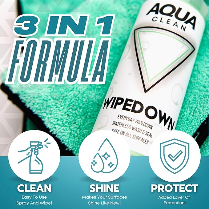 WIPEDOWN 3-in-1 Ceramic Waterless Wash & Quick Detailer | Boat Cleaner | Marine - Image 6