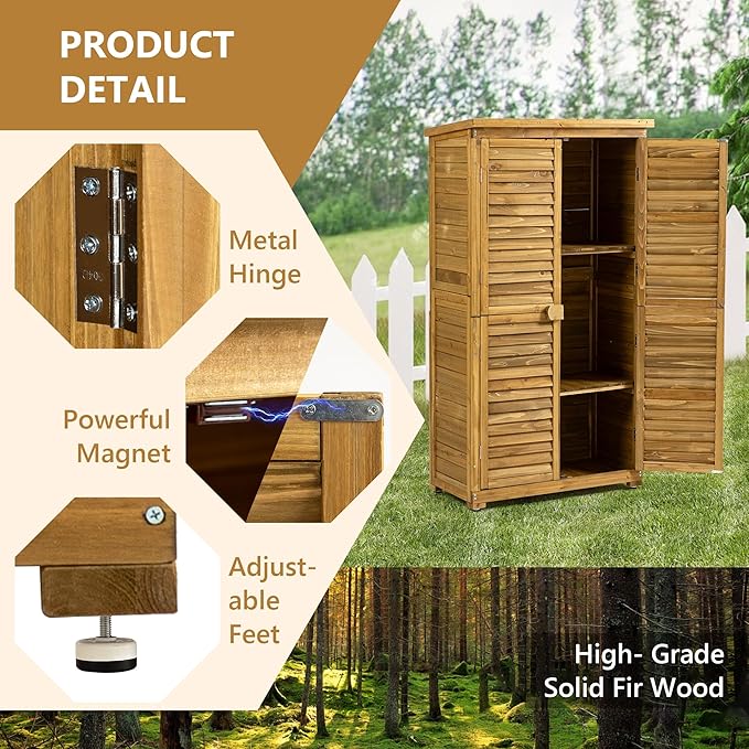 63 "H x 34.25 "L x 18.5 "W Vertical Garden Shed - Image 6