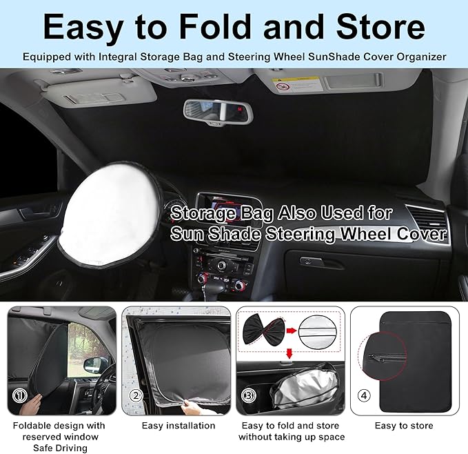 TINGLU Window Shades for Kia Optima 2016 2017 2018 2019 2020 Accessories Car - Image 5