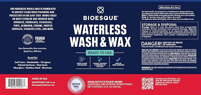 Bioesque Waterless Wash & Wax, Ready to Use Formula - Image 4
