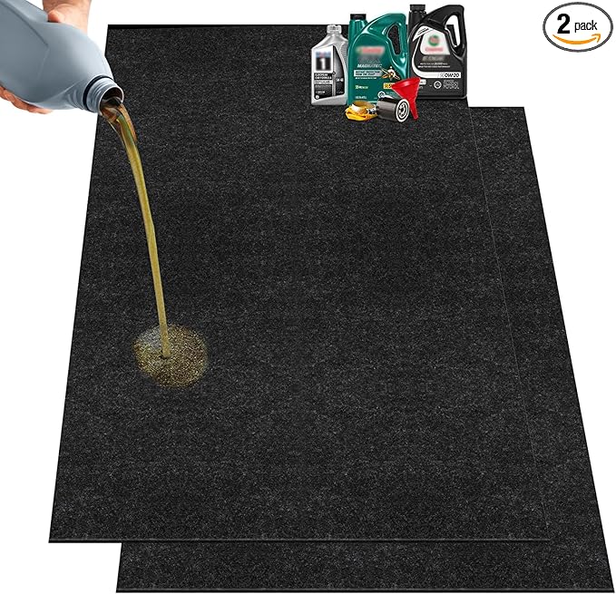 36" x 60" Oil Drip Mat for Garage Driveway, Reusable Rubber Floor Oil Spill by Nujzuir