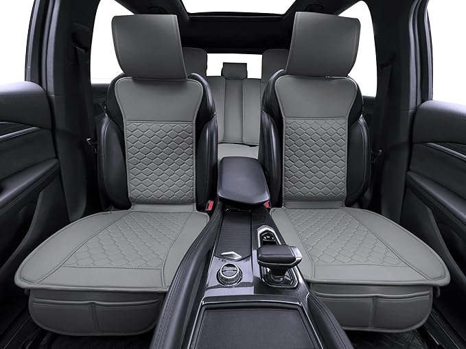 Elantrip Car Seat Cover Full Set Leather Car Seat Protector Universal fit - Image 3