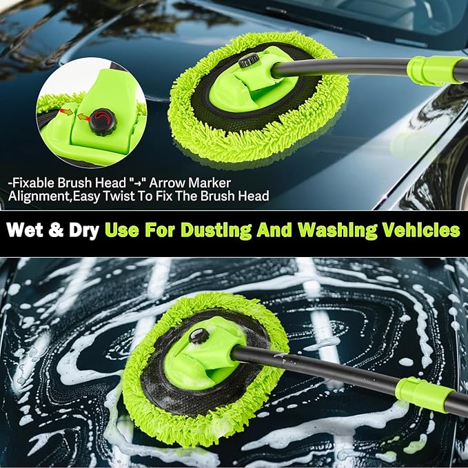 Car Wash Brush with Long Handle - Image 4